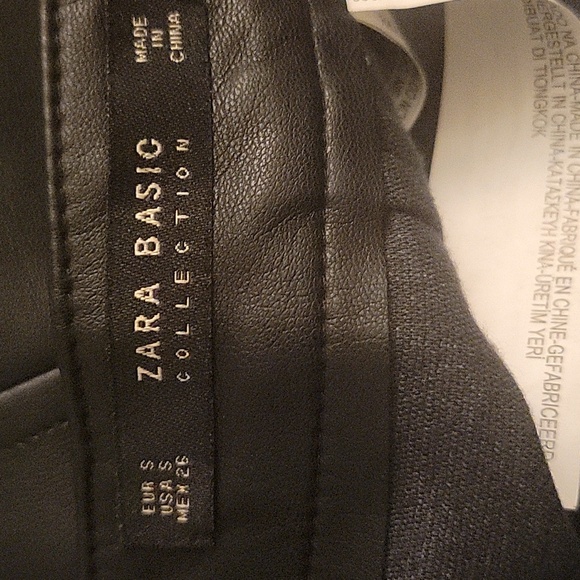 ZARA BASIC vegan leather A line mini size S - Picture 3 of 16